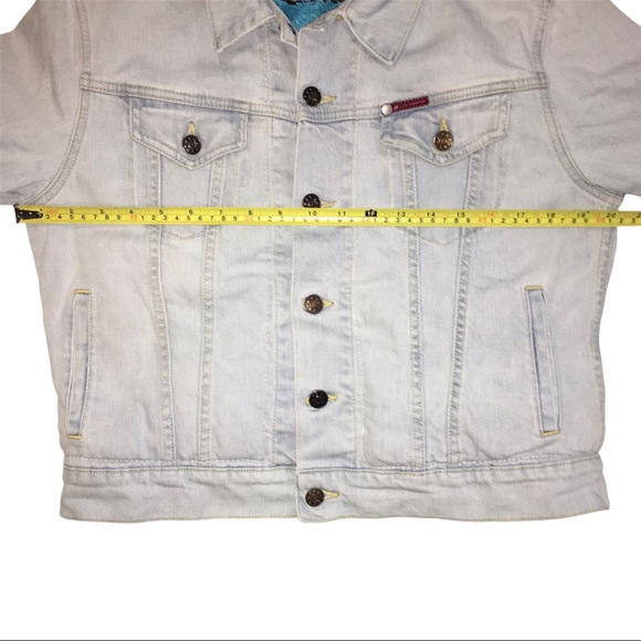 Y2K / 1990s Jean Jacket Vintage Denim Sherpa Lined Grit Iron Workwear 1929 Large - Picture 13 of 16